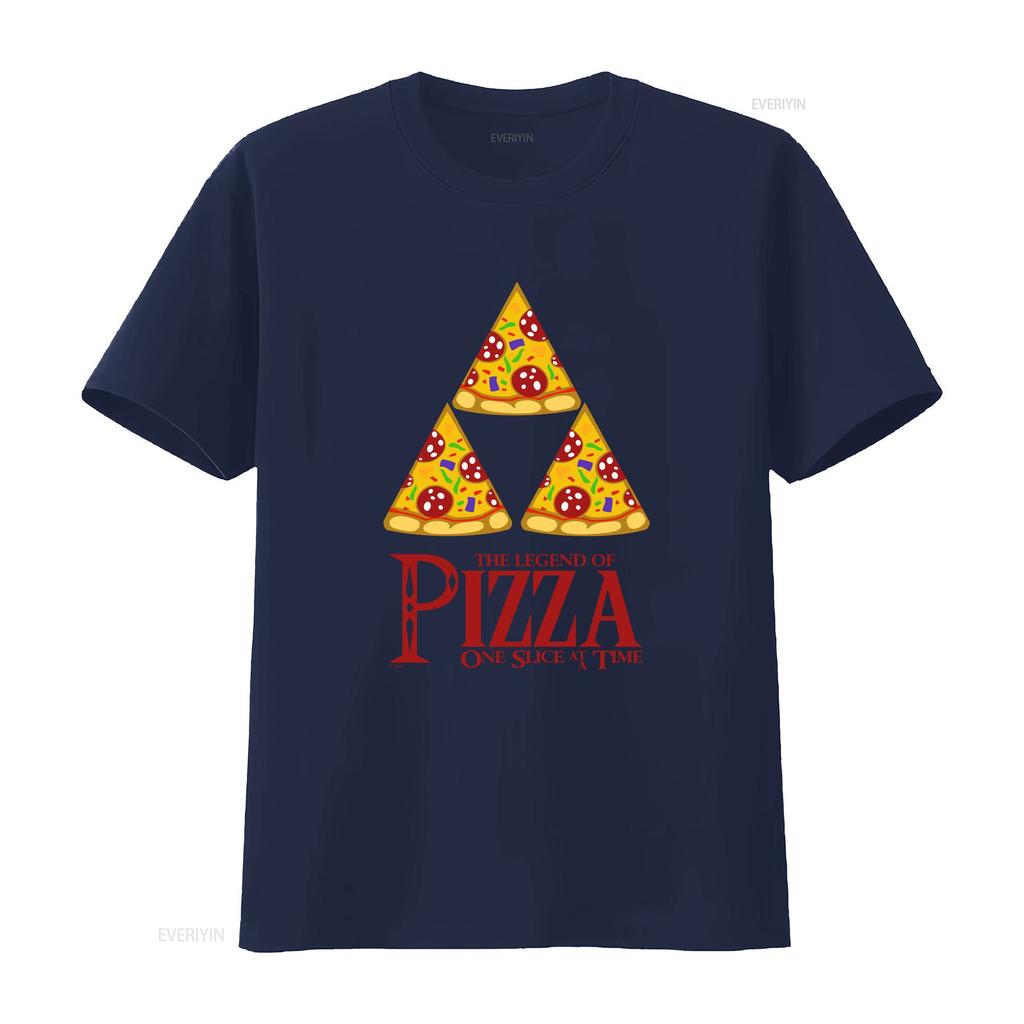 Funny Gamer The Legend Of Pizza Paraody Retro Gaming Geek Motif T Shirt Top Gift Vintage Washed Unisex Homme Graphic