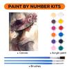 Elegant DIY Girl Paint by Numbers - Frameless Acrylic Decorative Art