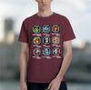 Mega Man Series 2026 fashion heavyweight hot selling retro printed pattern fun round neck T-shirt for daily comfort