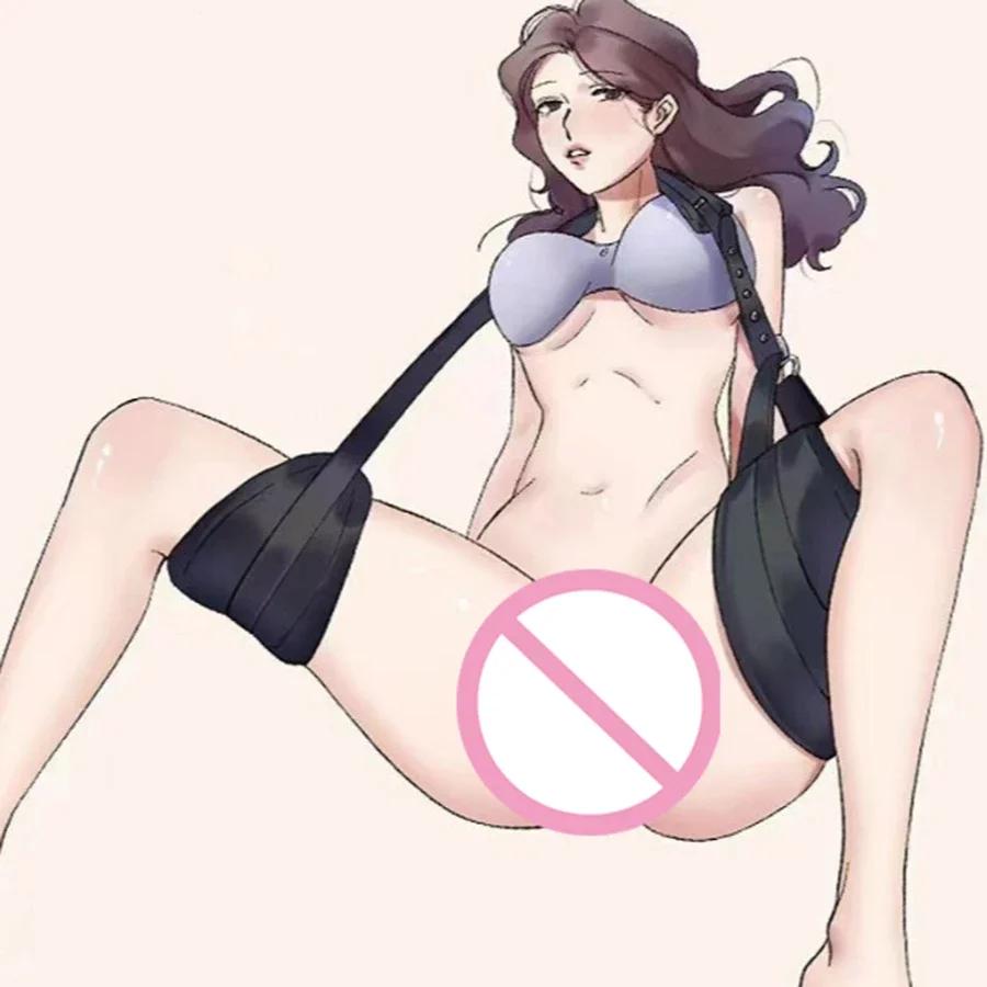 Open Thigh Sex Toy Kit for Adult Couples - Adjustable SM Slave Open Leg Sextoy with Erotic Game Bandage and Neck Pillow