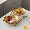 Practical Detachable Dessert Stand for Parties Detachable Fruit Serving Holder Metal Wedding Cake Display Plate