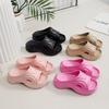 Women's Thick-Soled Height-Boosting Summer Slippers: Fashionable, Non-Slip, Squishy Slip-Ons for Home, Bathroom, and Outdoor Use