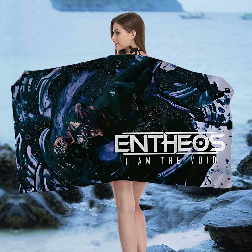 Metal Band E-Entheos Bath Towel Microfiber Soft Water Absorbing Breathable For Girl Kids Decorative Cartoon Beach Towel