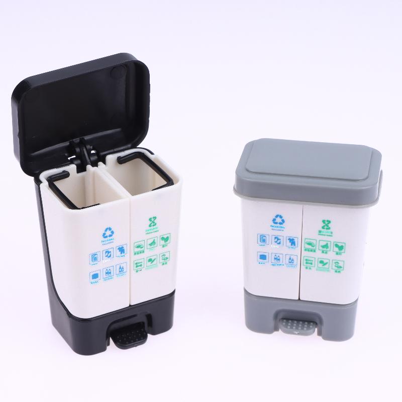Doll House Mini Kitchenware Model Mini Classified Trash Can Shooting Scene Props
