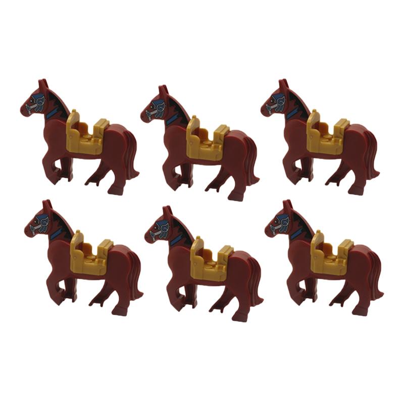Medieval Military Building Blocks Cavalry Army Horse Animal Elephant Camel Wolf Crocodile Brick Toy Accessories S003