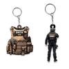 Acrylic Police Gift Keychain Flat Backpack Dcor Creative Hanging Pendant Key Ring