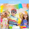 Fun And Colorful Construction Vehicle Themed Glasses For Kids Birthday Party Decorations