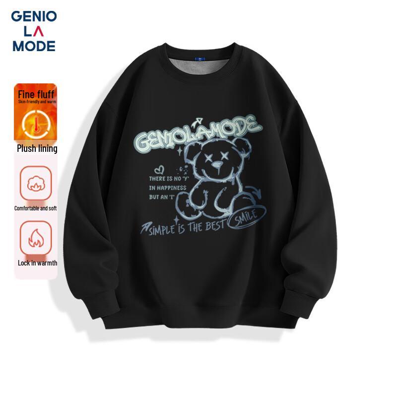 

GENIOLAMODE Men s Fleece-Lined Pullover Sweatshirt 3XL