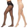 Kave 6 Pairs 20D Women'S Sheer Tights Ultra Thin High Waist Pantyhose Thigh High Stockings Office Ladies Socks Black Stocking