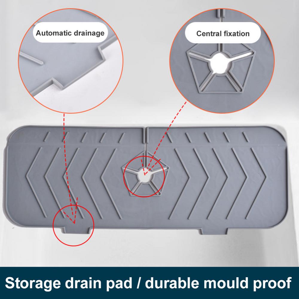 Drainage Pad Surrounding Design Not Easy To Wear Household For Kitchen Bathroom Faucet Drain Pad Faucet Silicone Pad Snap Design