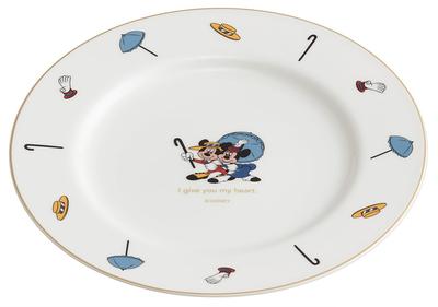 Plate 23cm Dishwasher Safe NARUMI Bone China Narumi Seito Made In Japan Disney Mickey Minnie & CBPL23-A