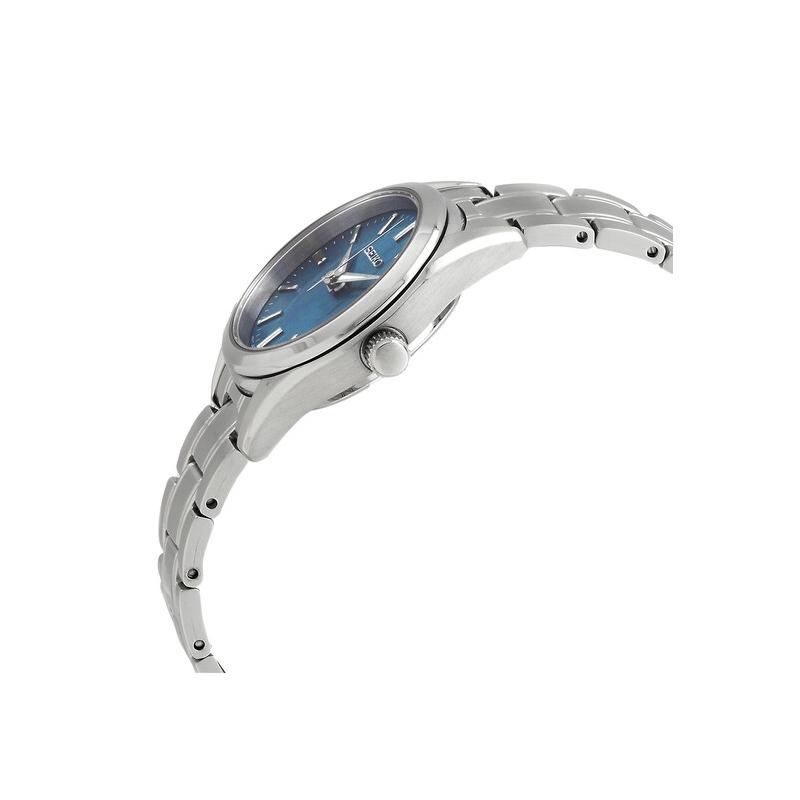 SEIKO 100 meters waterproof Quartz Steel Strap women's watch blue dial SUR531P1