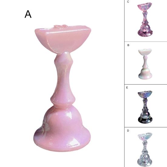 Yousheng 5Pcs Nail Display Stands Compact Size Non-Slip Reusable Smooth Surface Multipurpose Present Nail Art Plastic DIY Manicure