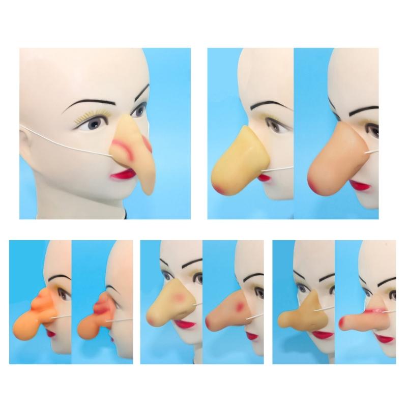 Simulation Witch Nose with Elastic Band Costume Animal Mask Holloween Party Nose Prop Halloween Party Cosplays Supplies
