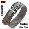 20mm 22mm Premium Nylon Watch Band for Rolex for Tudor Army Military Strap for Seiko Bracelet Men Sport Wristband for Men Women