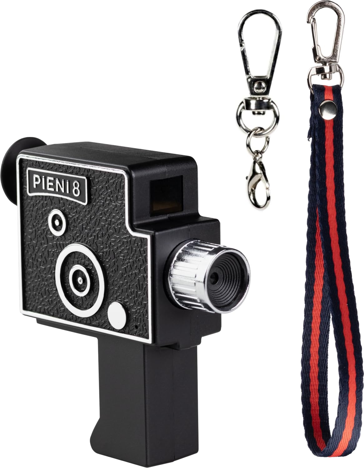 Цифровая игрушечная камера Kenko Pieni 8 с пленочной камерой 8 мм Делает ретро-фотографии и USB MicroSD 017364 Брелок, Стиль, Видео, Зарядка Type-C, Хранение, чёрный