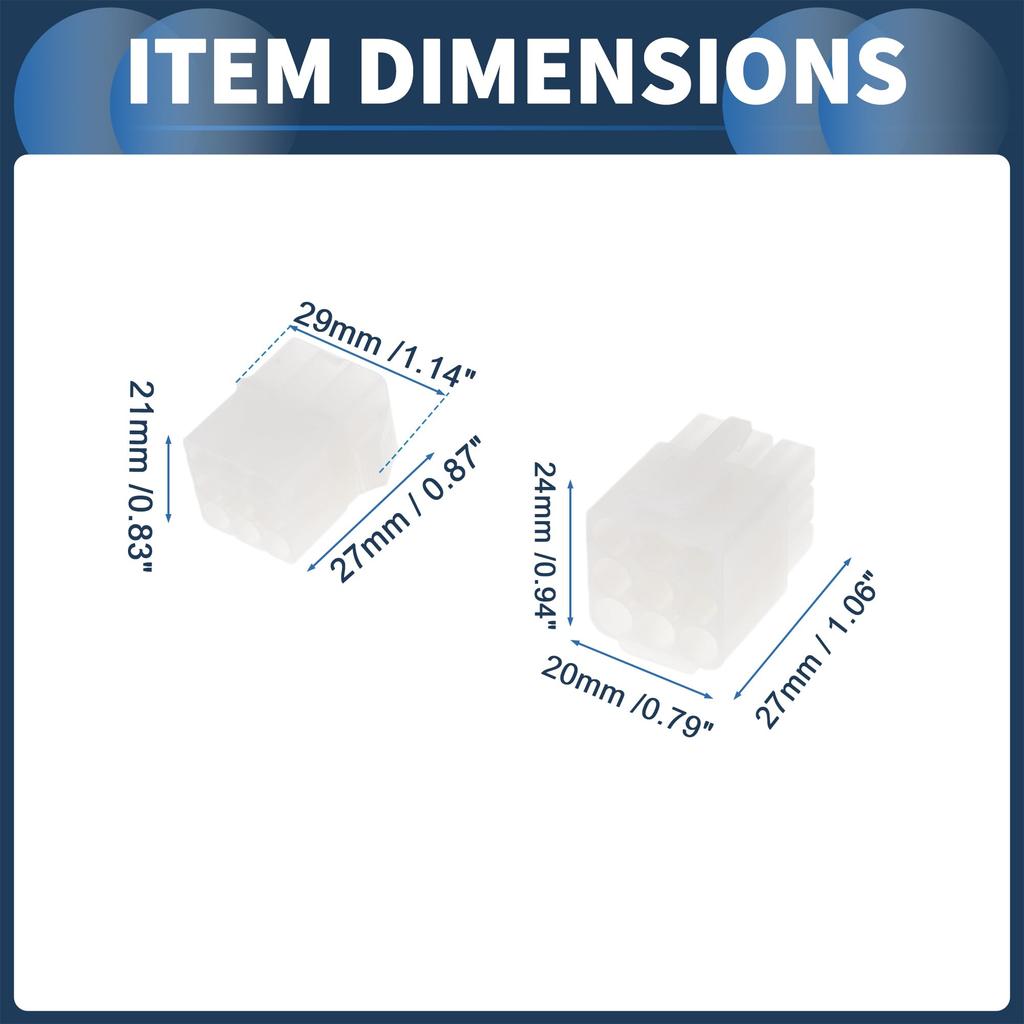 INFINAUTO 9 Pin Car Electrical Wire Connector Plug Kit 6.2mm Series Vehicle RV Truck