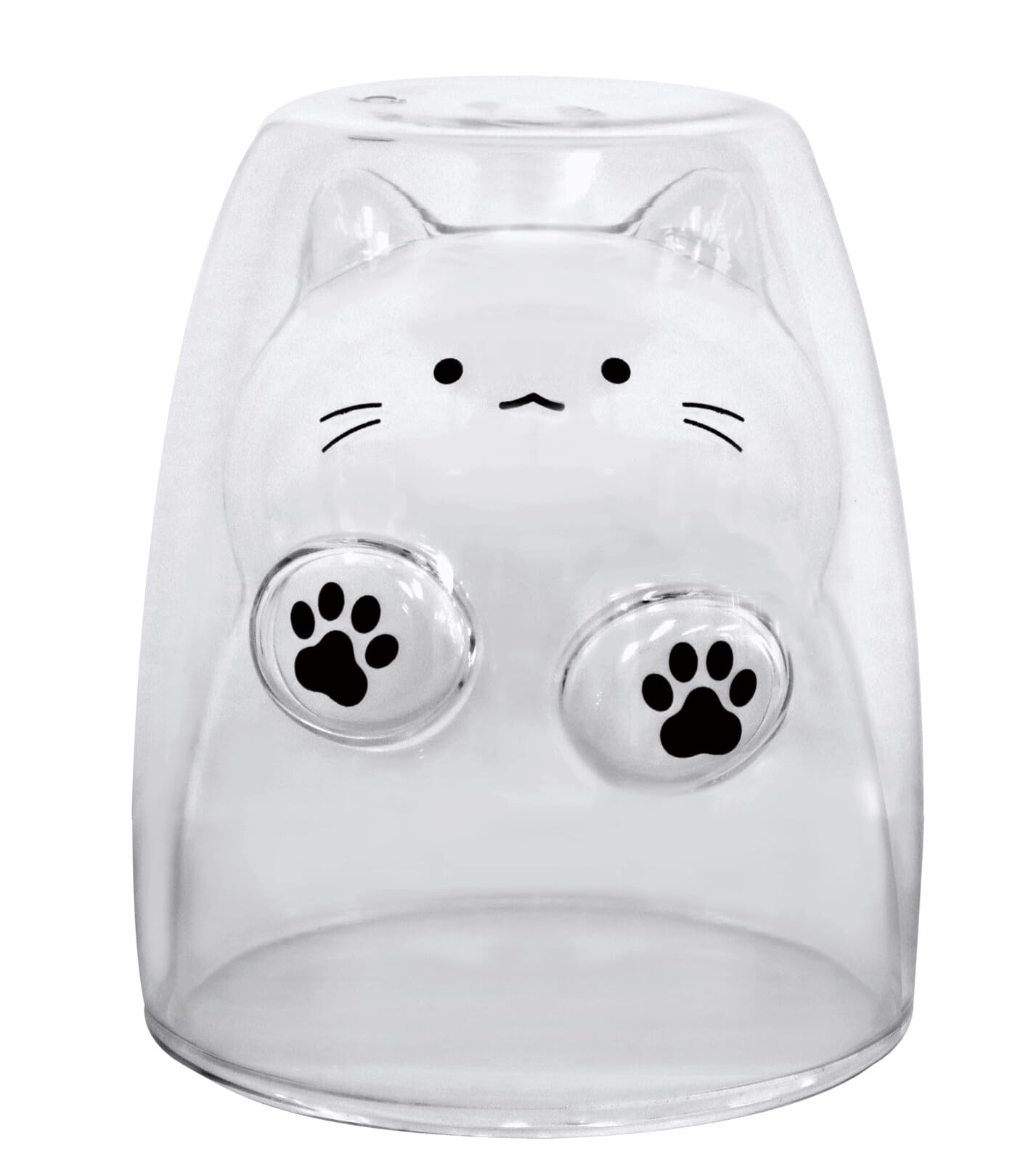 

NEKO Glass Double Wall Cat Glass Cup 270ml 1 Piece Double Wall Heat Resistant Glass Condensation Resistant Transparent Insulated Heat Retention Cold
