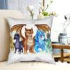 Of Fire Main Five Pillow Case Printed Home Soft DIY Pillow Cover Fire Dragon Cartoon Kids Cute Colors
