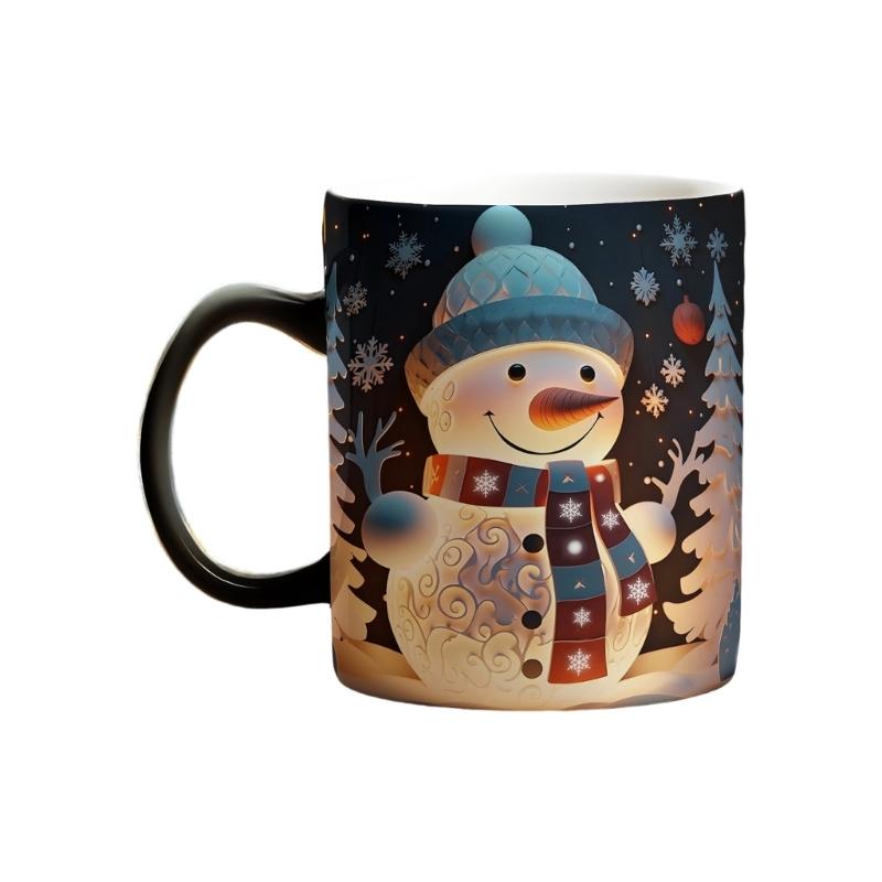 Premium Ceramic Heat Mugs Reveals Holiday Pattern When Heated Dishwasher Safe Ideal For Teas Hot Chocolates