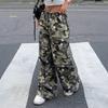 Women's Clothing European American New Camouflage Fashion Slim Low-waist Straight Leg Pants