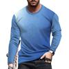 New Ocean Scenery Print Summer Men's Round Neck T-shirt Casual Long Sleeve Oversized T Shirt Fashion Pullover Trend Men Clothing