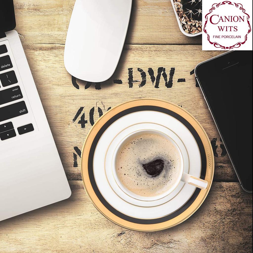 CANION WITS VIENNA BLUE Teetasse Untertasse Westliches Geschirr Design & (Geschenk/Heimgebrauch/Café/Restaurant usw.) [Canion WITS]