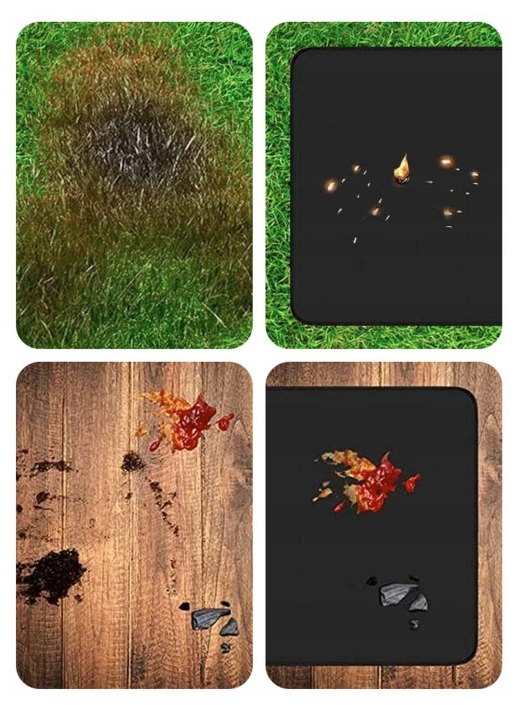 Barbecue POD Mat 152x102CM Stain-resistant Fire-resistant Terrace Lawn Protection