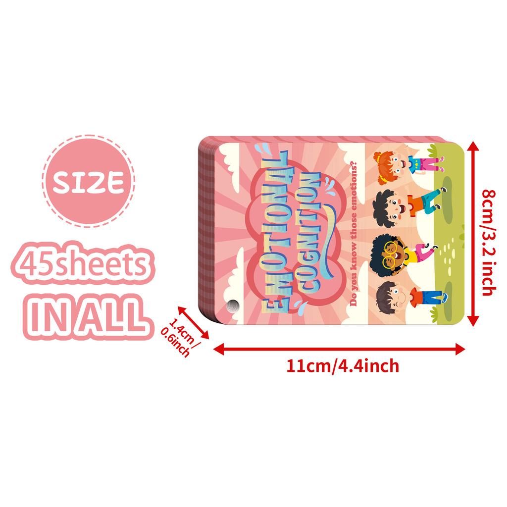 45 Emotional Cognition Cards Children'S Early Education Puzzle Parent-Child Interactive Education Cards