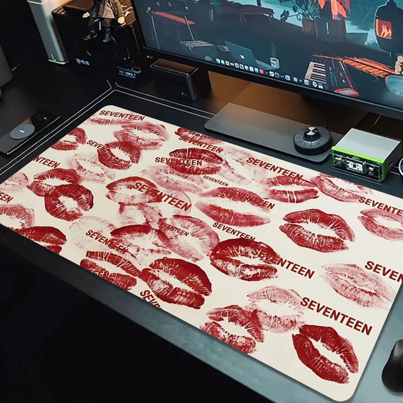 Kawaii Character Stickers Large Size Mouse Pad Large Gaming Table Cushion Nonslip Laptop Tablet Big Mousepad Xxl Mat Mini Pc Playmat With Lock Edge