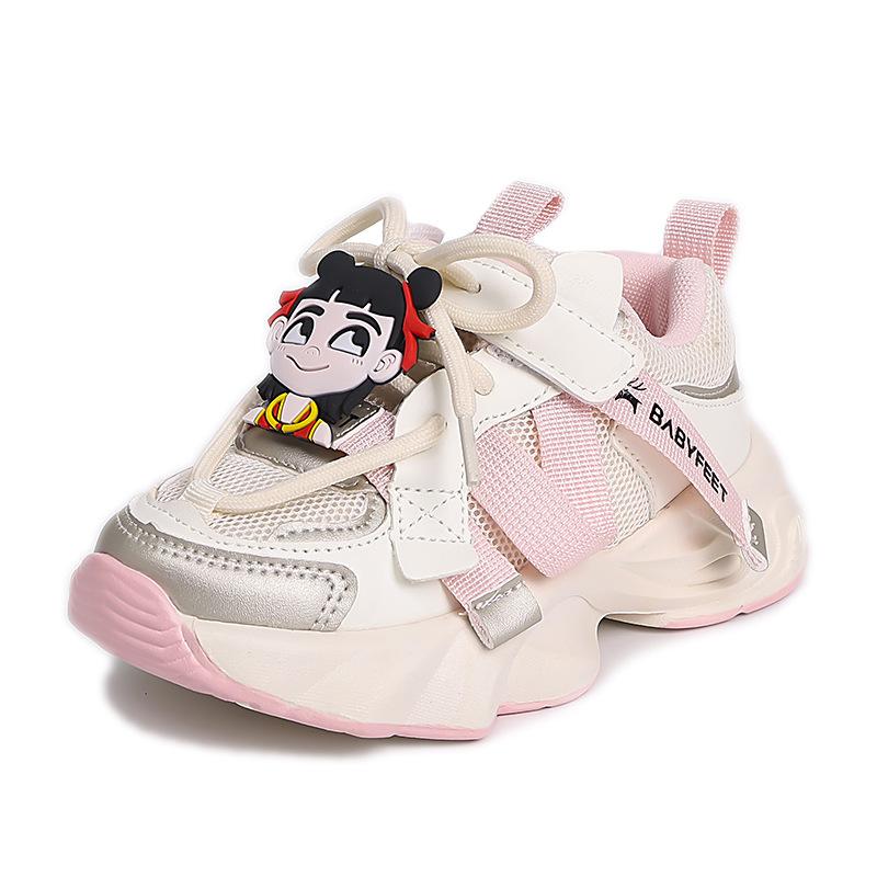 Nezha Teufel Kinder-Papa-Schuhe Mädchen 2025 Frühling Mädchen Sportschuhe Mesh atmungsaktiv Explosion Straße Klassenkameraden