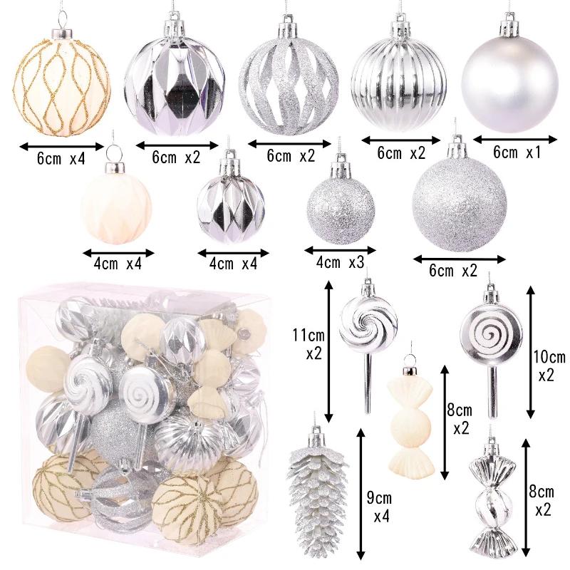 11/11pcs Christmas Ball Ornaments Special-shaped Christmas Tree Party Decoration New Christmas Spheres Pendant Short Snail Set