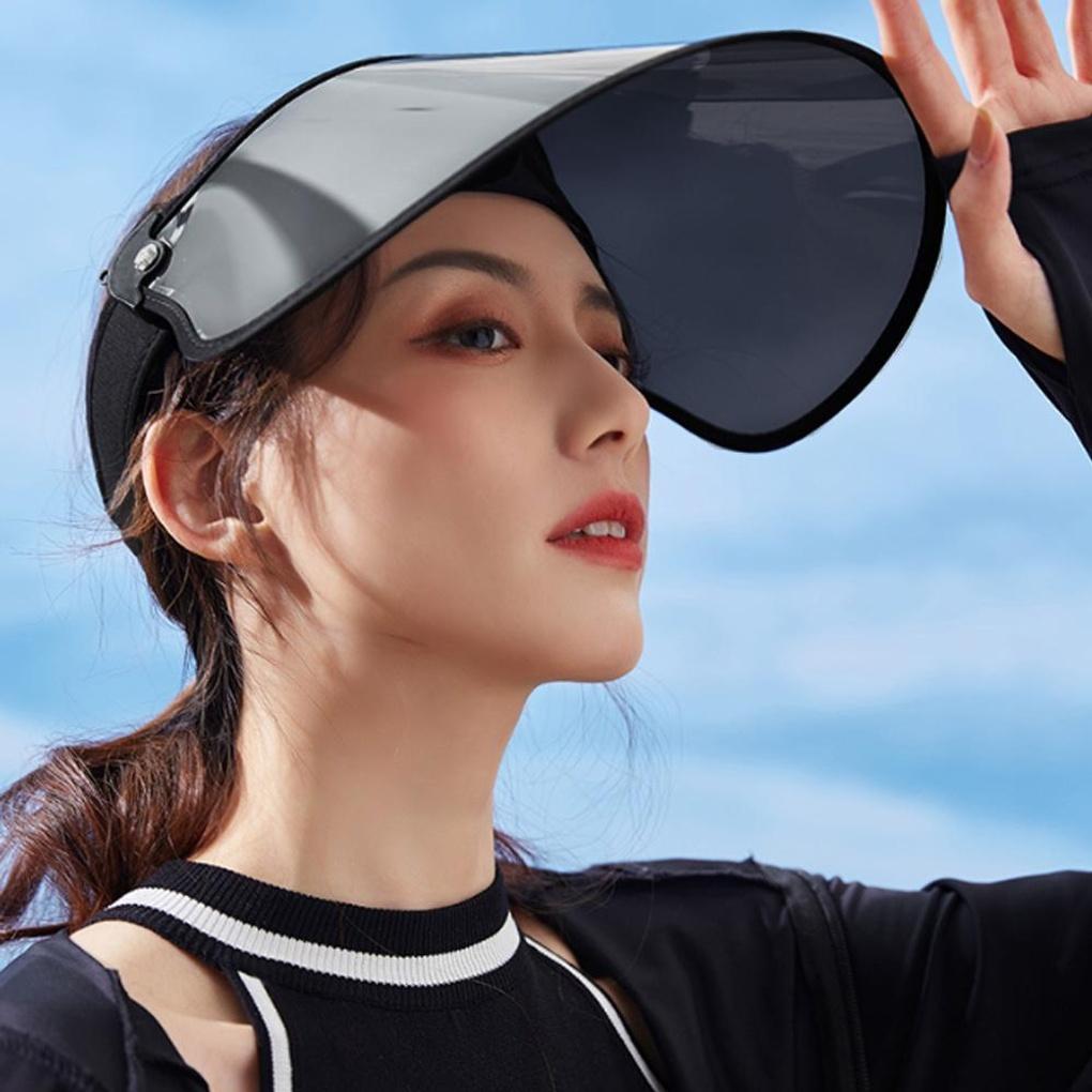 Runde Sonnenkappe mit UV-Schutz (schwarz) UV-Schutz Hut