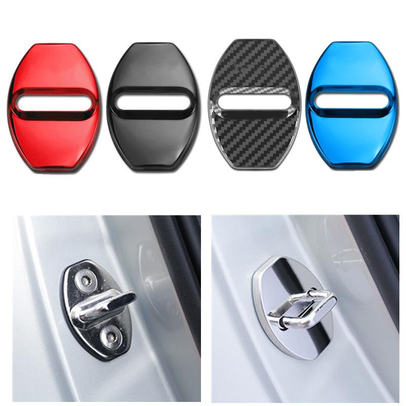 4pcs Car Styling Door Lock Cover for Skoda Octavia Fabia Yeti Citigo Rapid A7 2013 2014 2015 2016 2017 2018 Auto Accessories