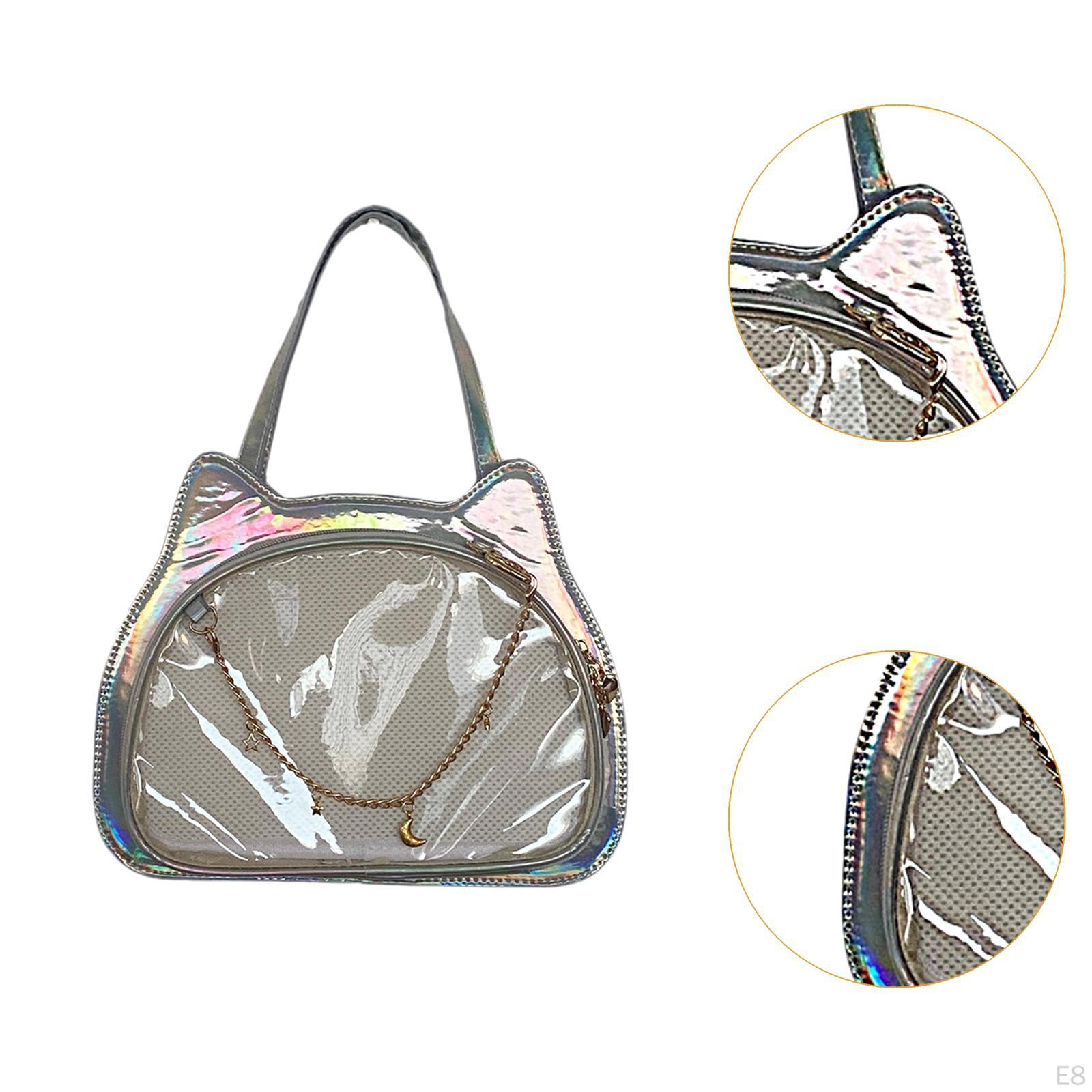 Сумка через плечо в форме кошки с регулируемым ремнем Ita для женщин серебряный — фото 9