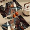 Von 4 Clyde Nilpferd Porträt Tischsets, Stilvolle Bedruckte Tischmatten für Esstische, Küchen, Partys, Innenbereich, Feiertage, Abendessen und Zuhause