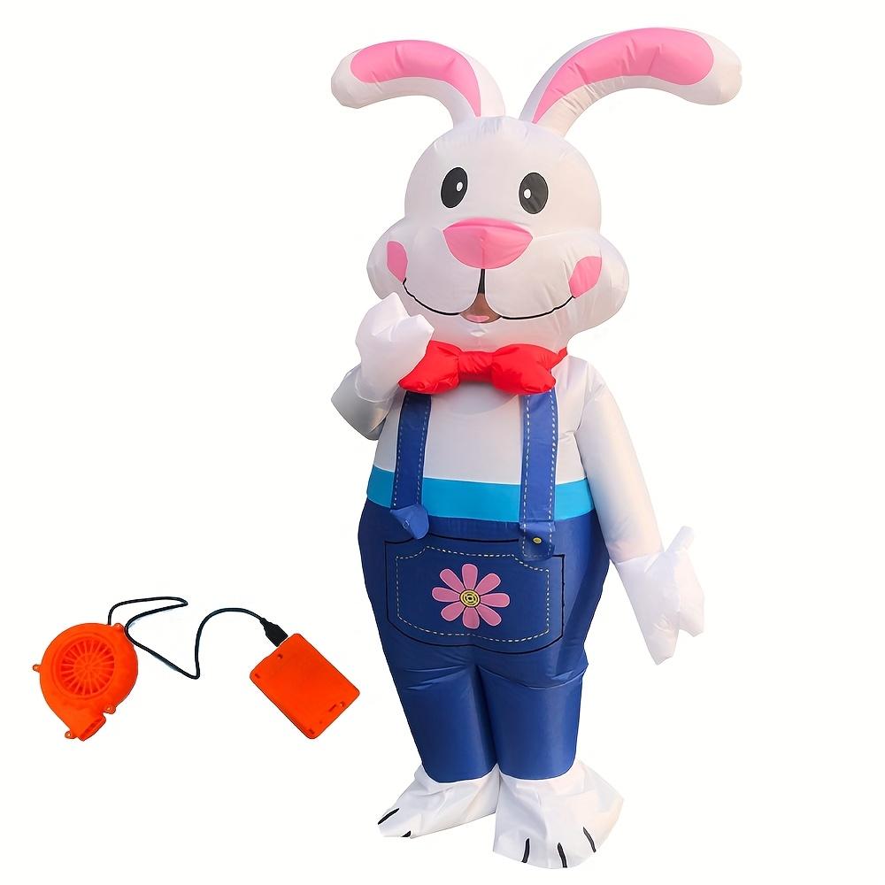Inflatable Costume of The Easter Bunny, Halloween, Carnival Ball, Festive Party Attire, Birthday Party Outfit, Walking Puppet Inflatable Costume