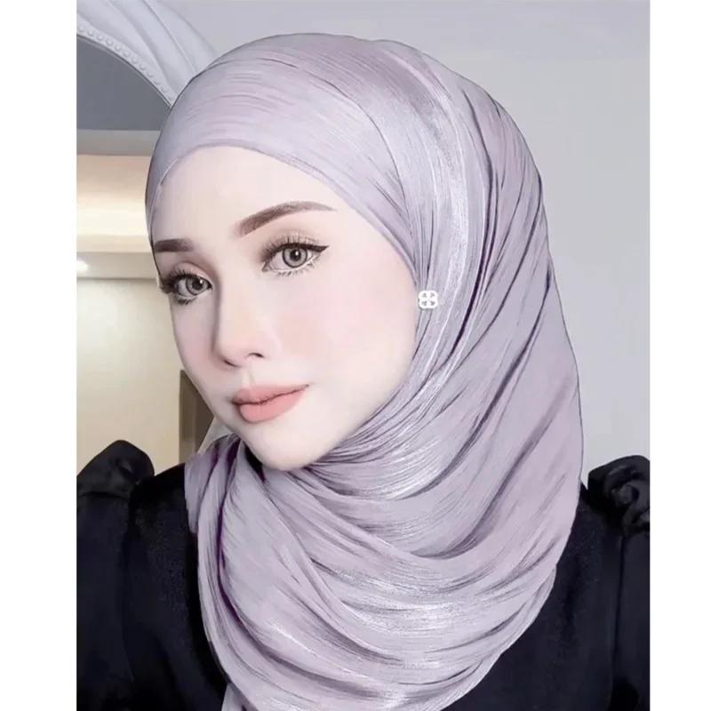 180Cm Solid-Color Headscarves Imitaed Silk Scarves Thin Large Gauze Scarves Travel Sun Protection Shawls Island Silk Scarves