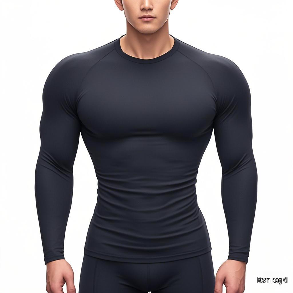 Pánské sportovní triko s dlouhým rukávem - Podzim/Zima Rychleschnoucí Běh, Posilovna, Basketbal, Fotbal Tréninkové oblečení