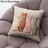 Cute Alpaca Family Square Throw Pillow Covers Pattern Cushion Cover Suitable for Sofa Bedroom Car Pillow Cover