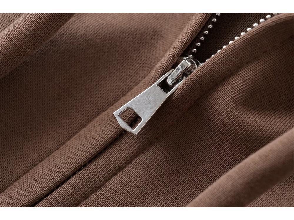 YPFF Trendy Women's Hooded Sweatshirt: Casual Double Zipper Long Sleeve Cardigan for Autumn and Winter