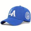 Unisex La Letter Embroidery Baseball Caps Spring and Autumn Outdoor Adjustable Casual Hats Sunscreen Hat