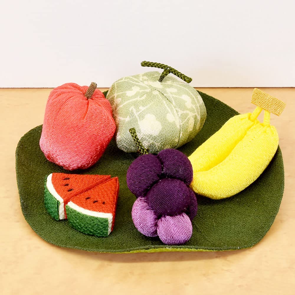 Bon Festival Lantern, First Bon Festival, Chirimen Craft, Ryukodo, Large Offering, Fruit Set with Lotus, Compact, Mini, Cute, Jinya