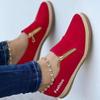 2025 Plus Size Women's Casual Platform Shoes with Side Zipper - Lightweight European & American Style