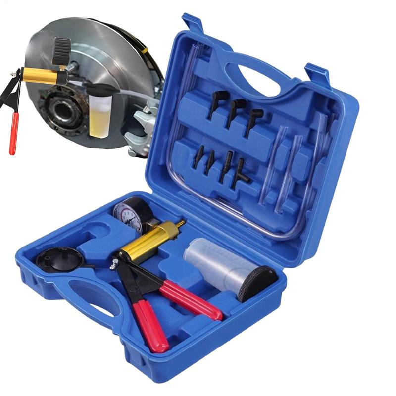 Manual Brake Bleeder Kit Handheld Vacuum Pump Universal Fluid Pressure Tester Tool for Car Clutch Coolant System Bleeding