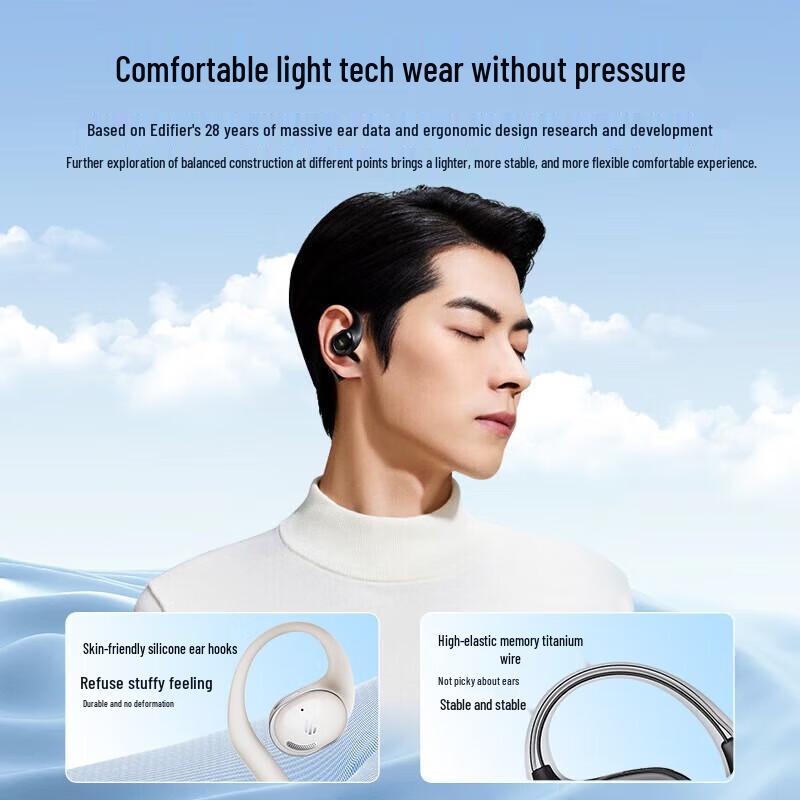 Edifier X Fit Open-Ear Bone Conduction Sport Bluetooth Earbuds