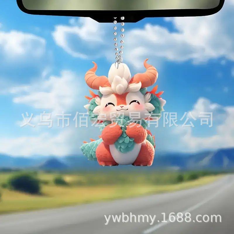 

Acrylic Dragon Colorful Christmas Ornament Hanging Car Decoration For Spirit Festive 1