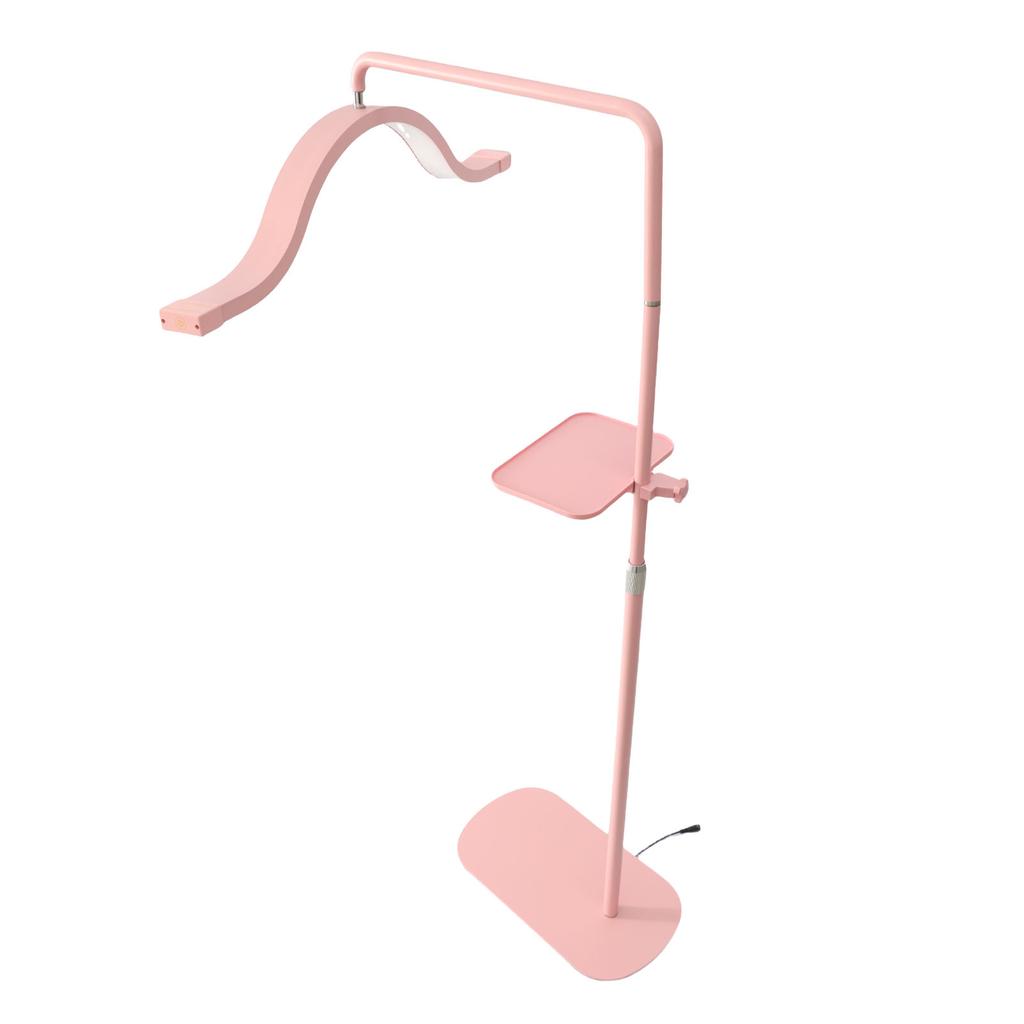 45W Beauty Lamp with Phone Clip 3200K‑5600K 350 degrees Rotation Half Moon Eyelash LED Floor Light for Skincare