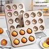 6/9/12 Cavity Chestnut Shaped Cake Baking Tray Mold Carbon Steel Kitchen Baking Tool Essential Kitchen Accessory