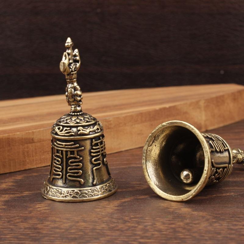 Brass Handicraft Die-Casting Drop Bell Key Car Button Wind Bell Christmas Bronze Bell Creative Gift Home Decoration Accessories